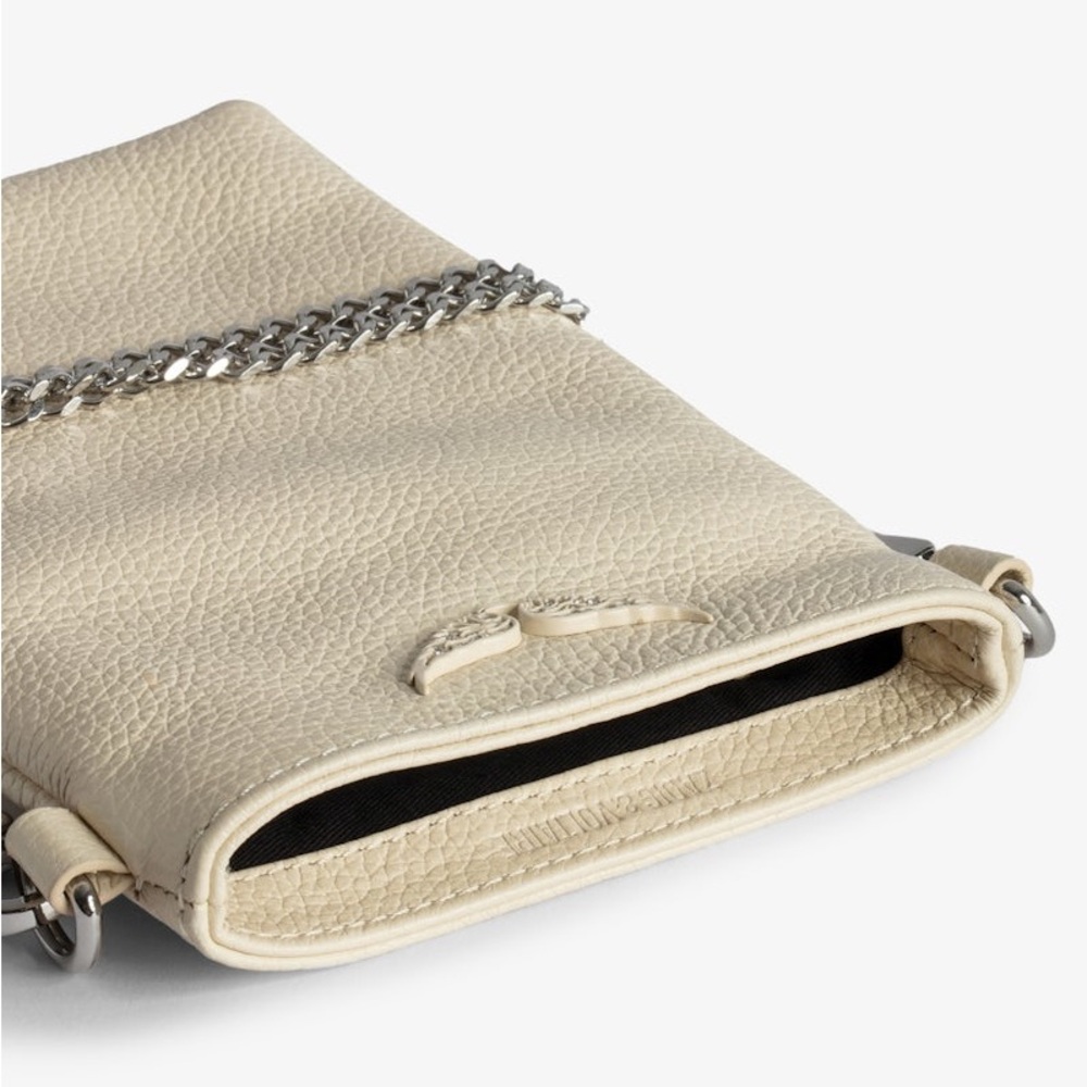 Zadig & Voltaire Cream Crossbody Bag with Chain Strap - Picture 5 of 6